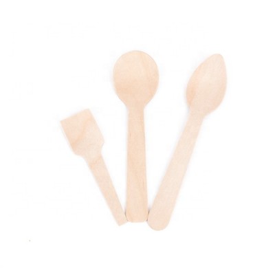 Wholesale 100% Wood Pulp Biodegradable Disposable Wooden Spoon