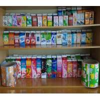 Aseptic beverage box carton packing composite materials